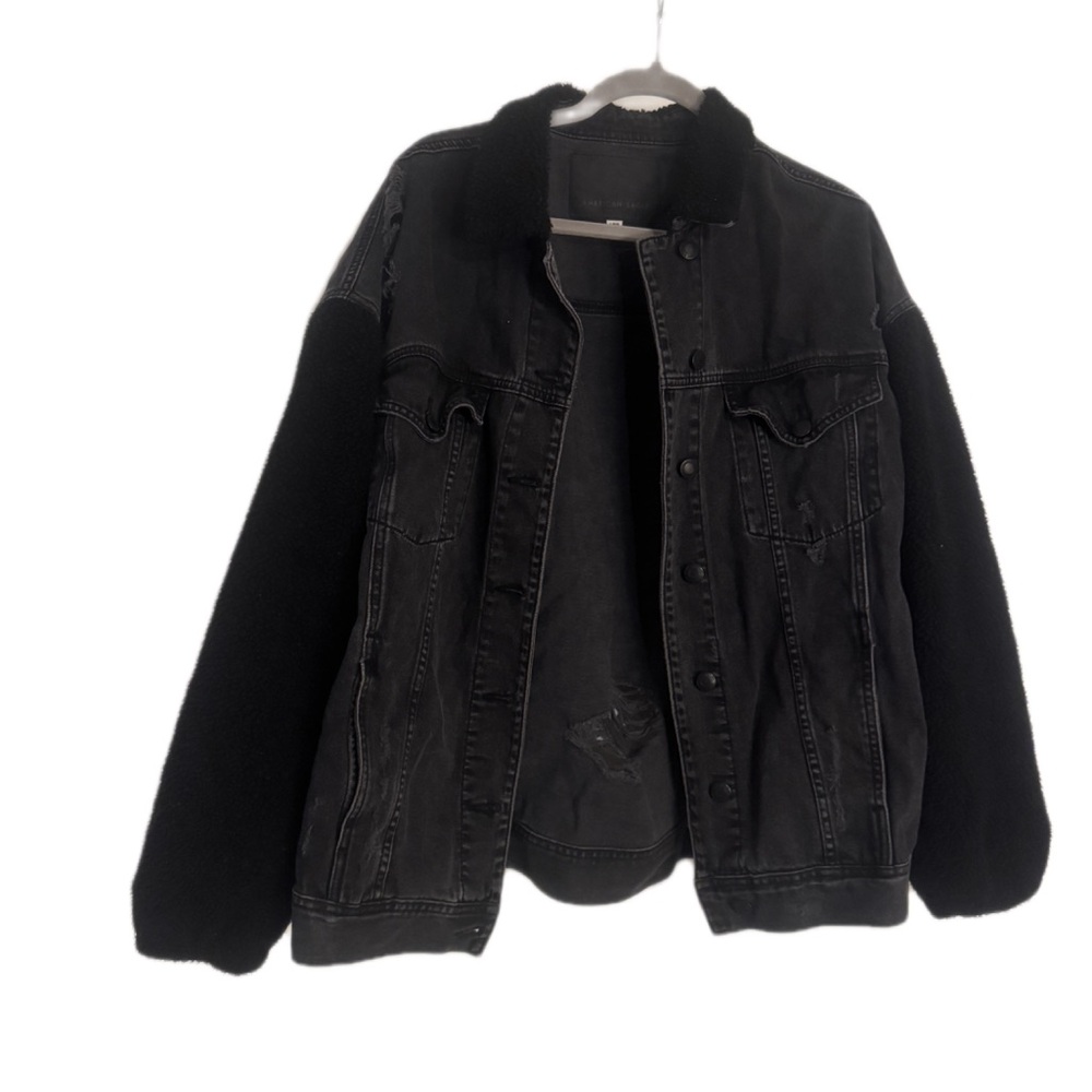 American Eagle Outfitters Gray Denim Jacket